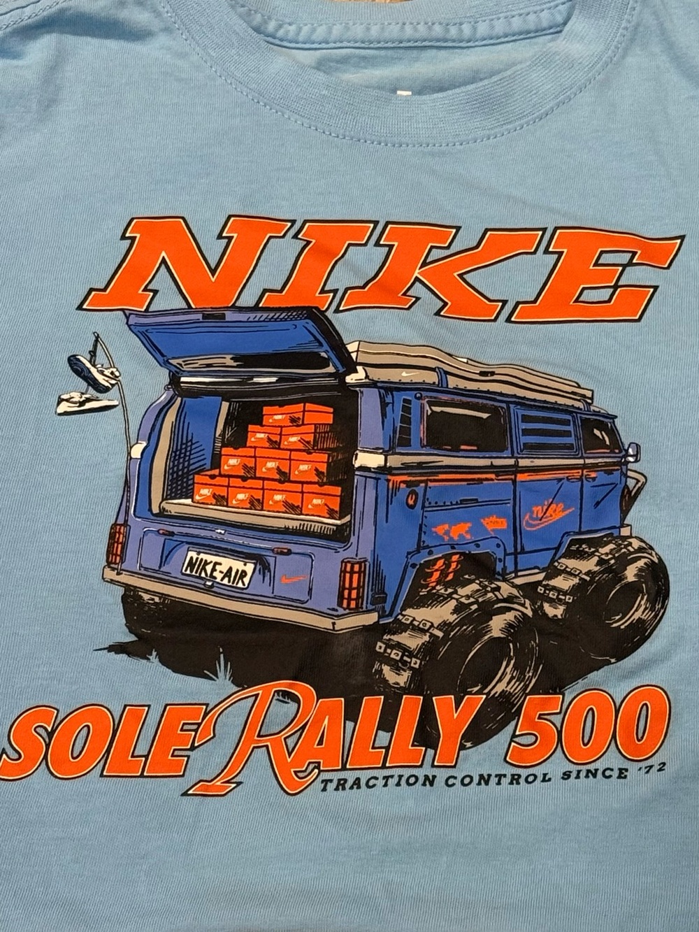 Nike Boys Graphic T-Shirt Monster Truck Logo Cotton Size 6
